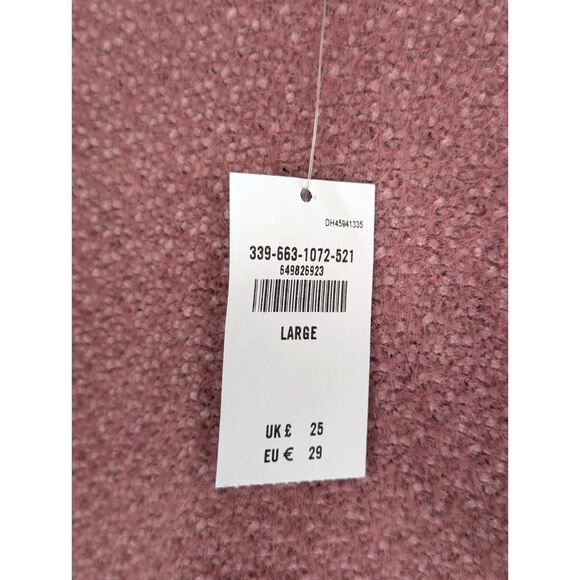 NWT Hollister Pink Chanelle Tie Cropped Sweater Sz L Soft Textured Knit Wrap Top - Picture 9 of 11